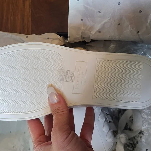 Kate Spade Women's White and Black Sneakers - Fez - Picture 4 of 5
